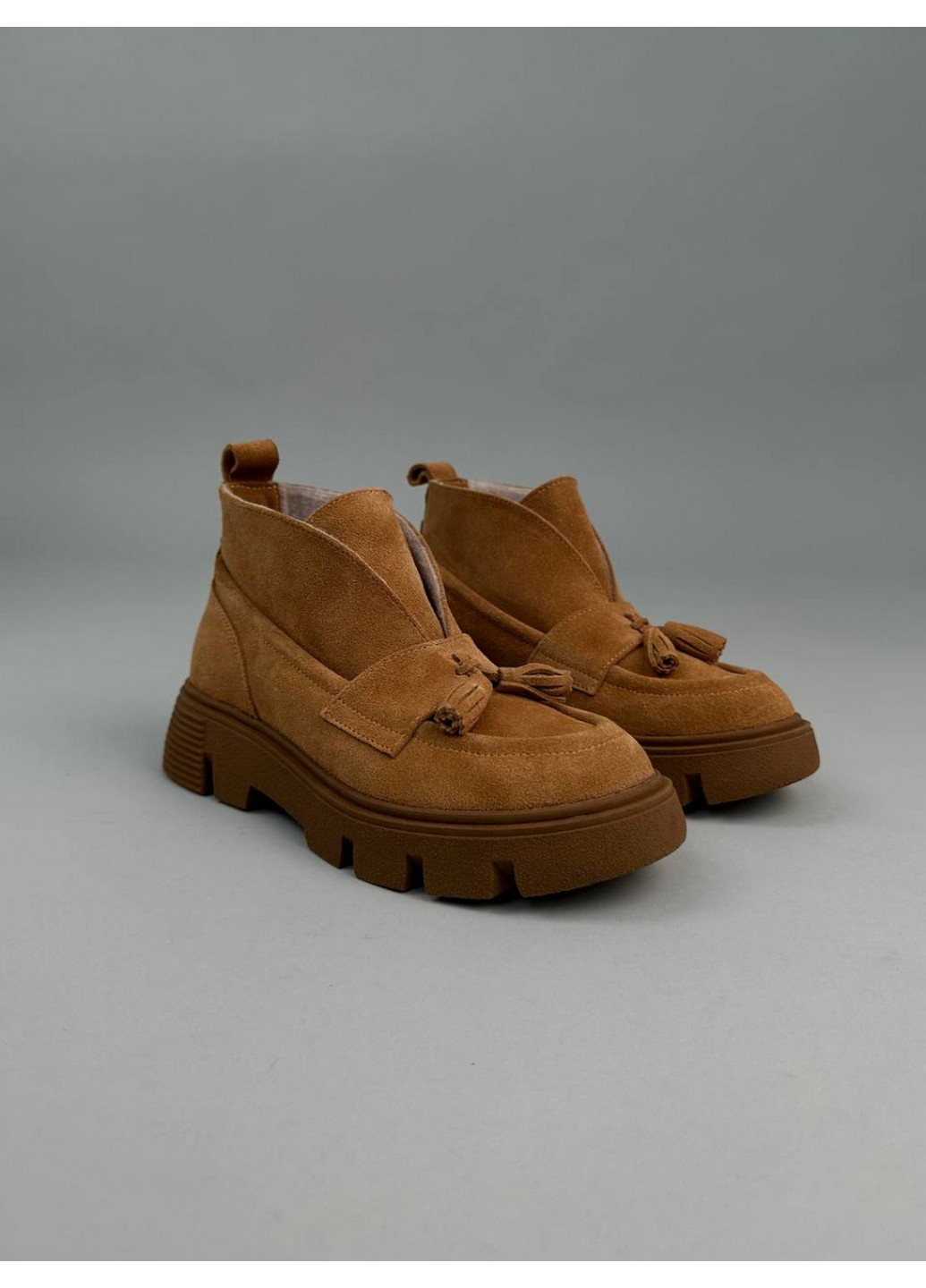 VZUTIK Женские замшевые лоферы 36 коричневый з натуральная замша, украина — демисезон (277154667)