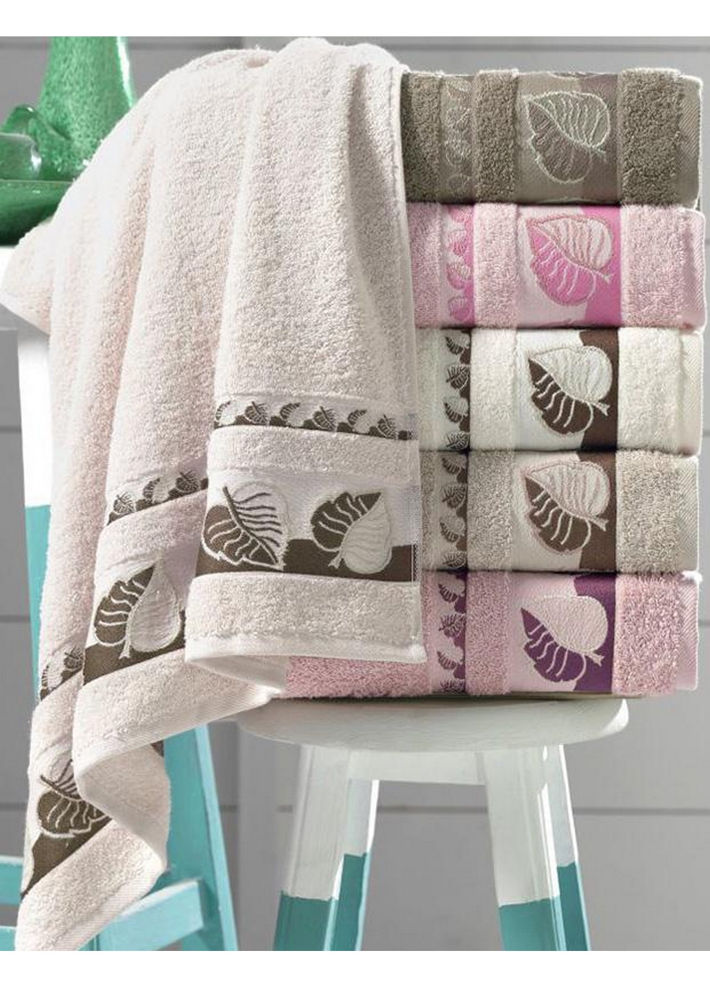 Набор 6 полотенец (банные) Pupilla комбинированный