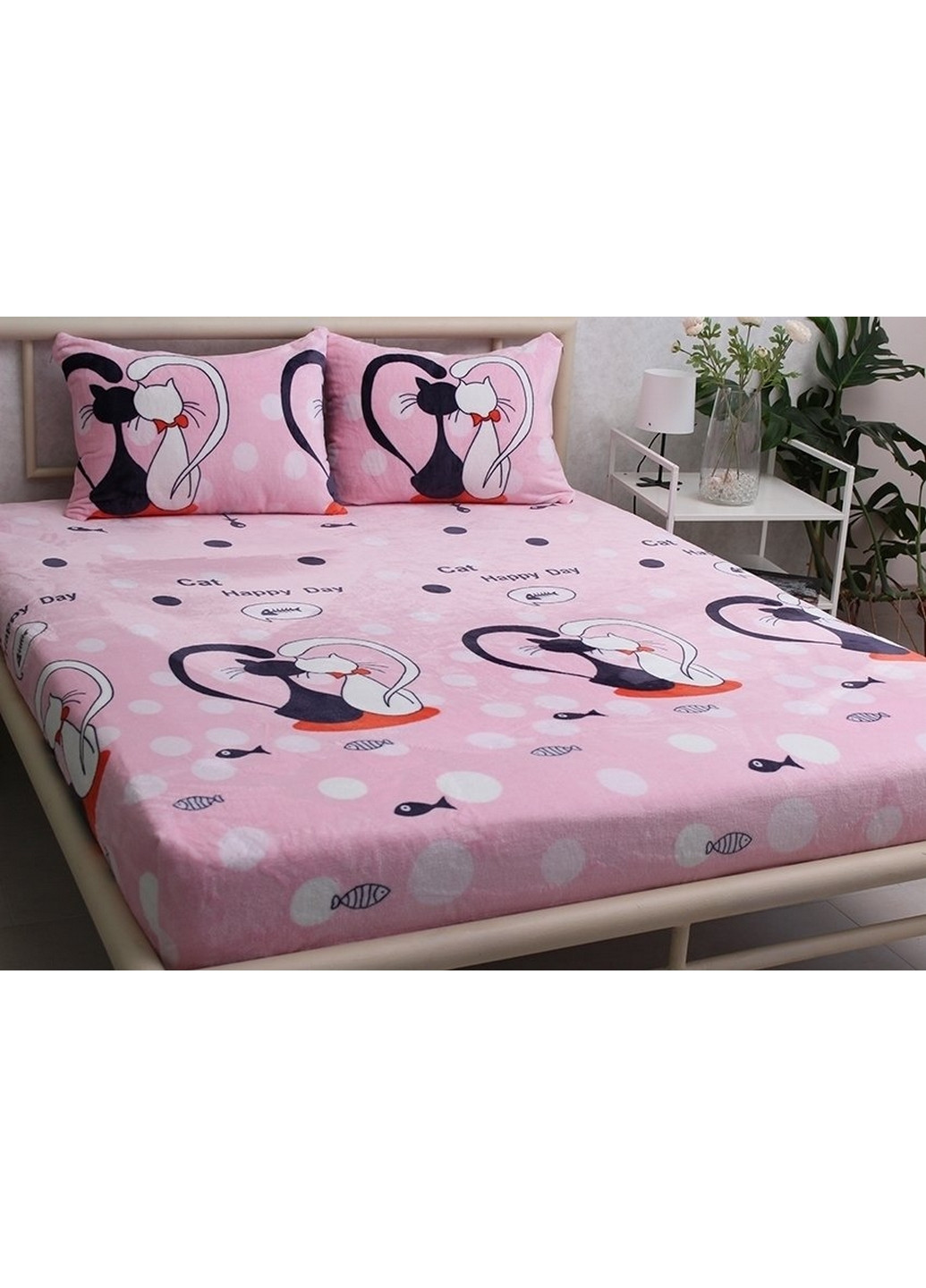 Простирадло на резинці с наволочками Tag (276978679)