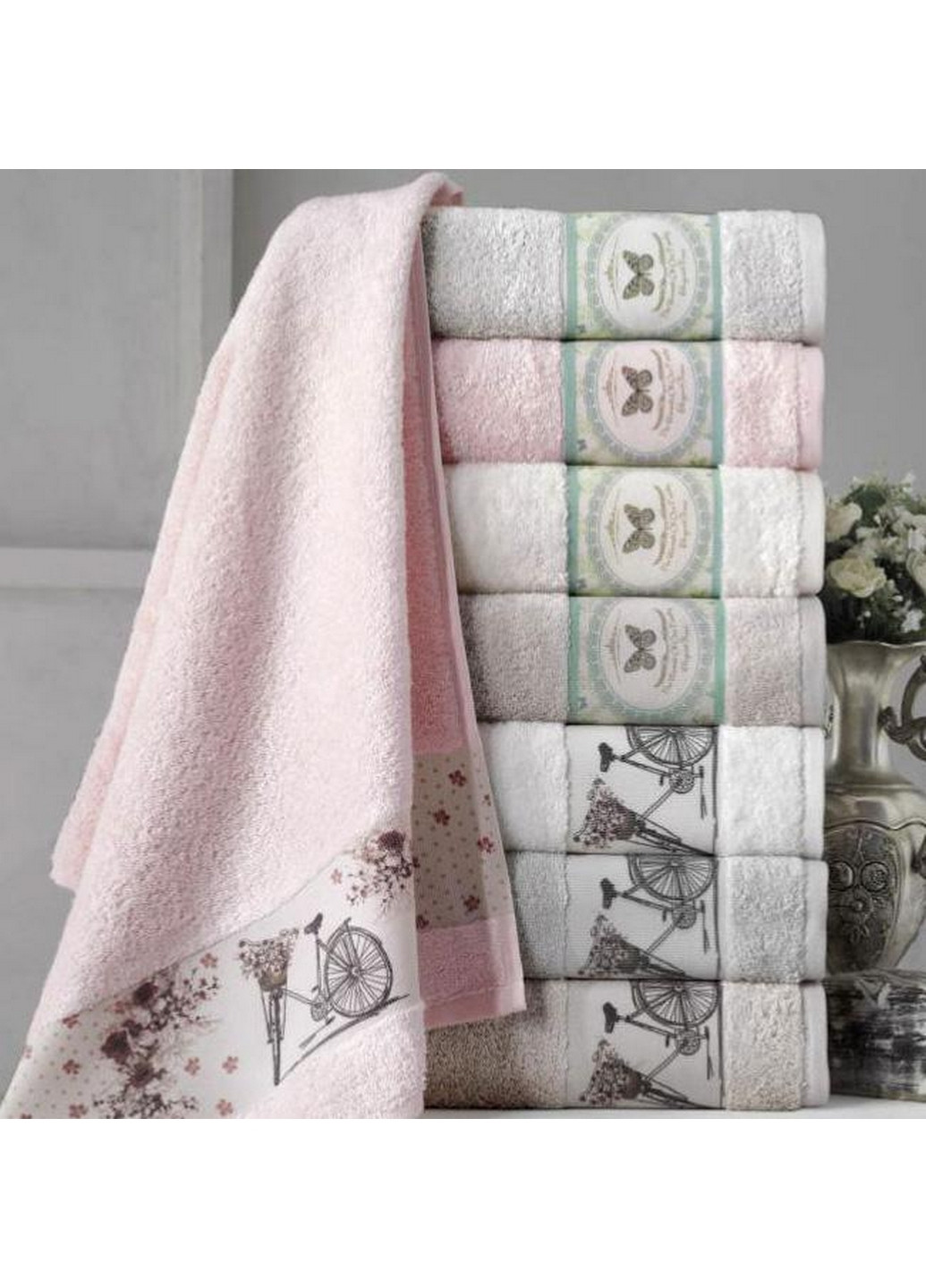 Набор 6 полотенец (банные) Pupilla комбинированный