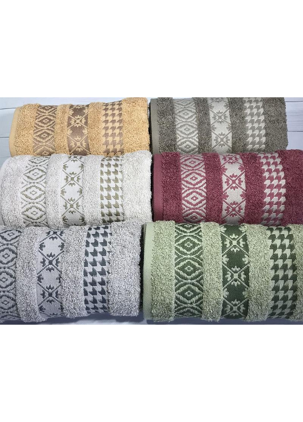 Набор 6 полотенец (банные) Pupilla комбинированный