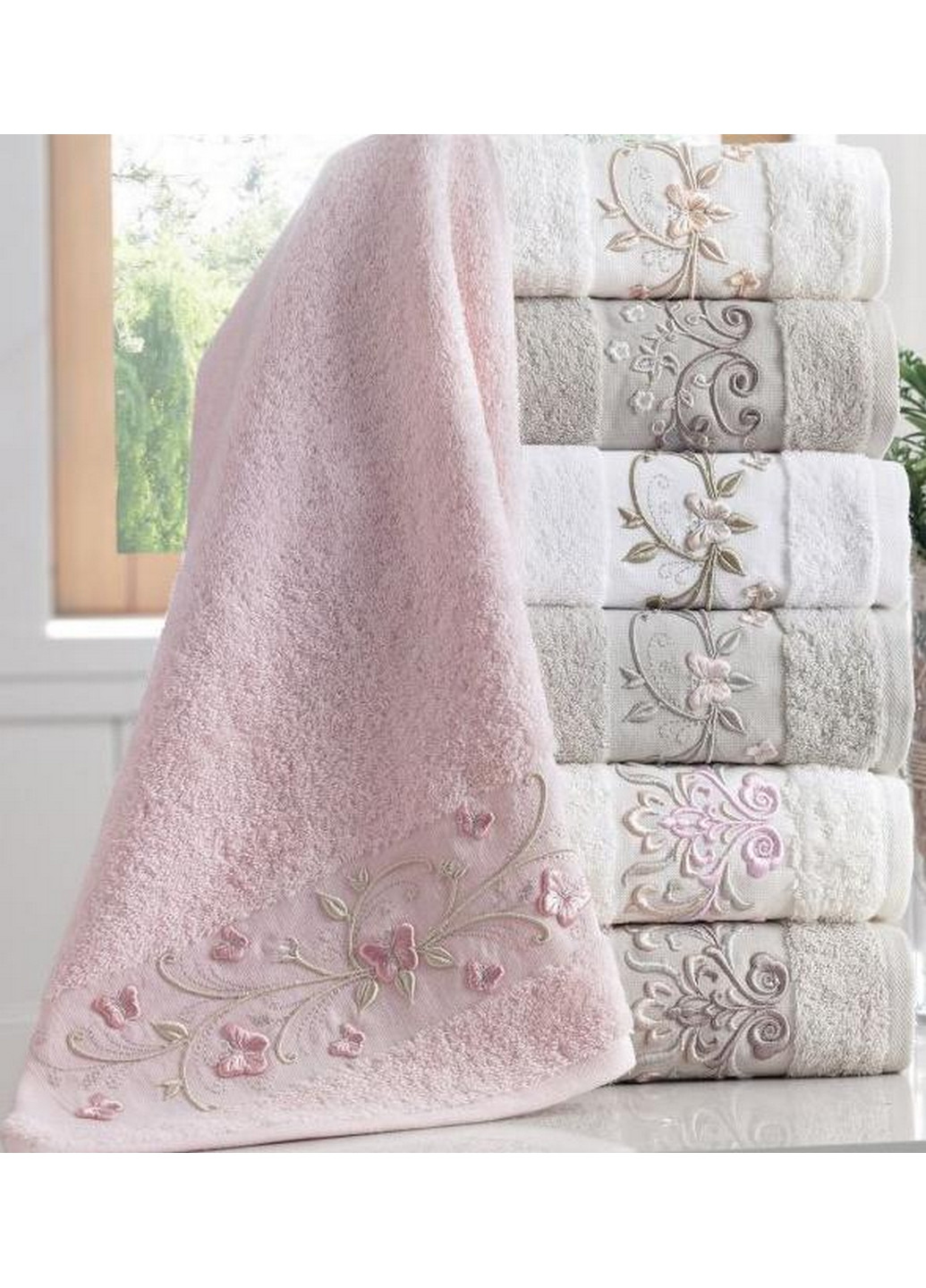 Набор 6 полотенец (банные) Pupilla комбинированный