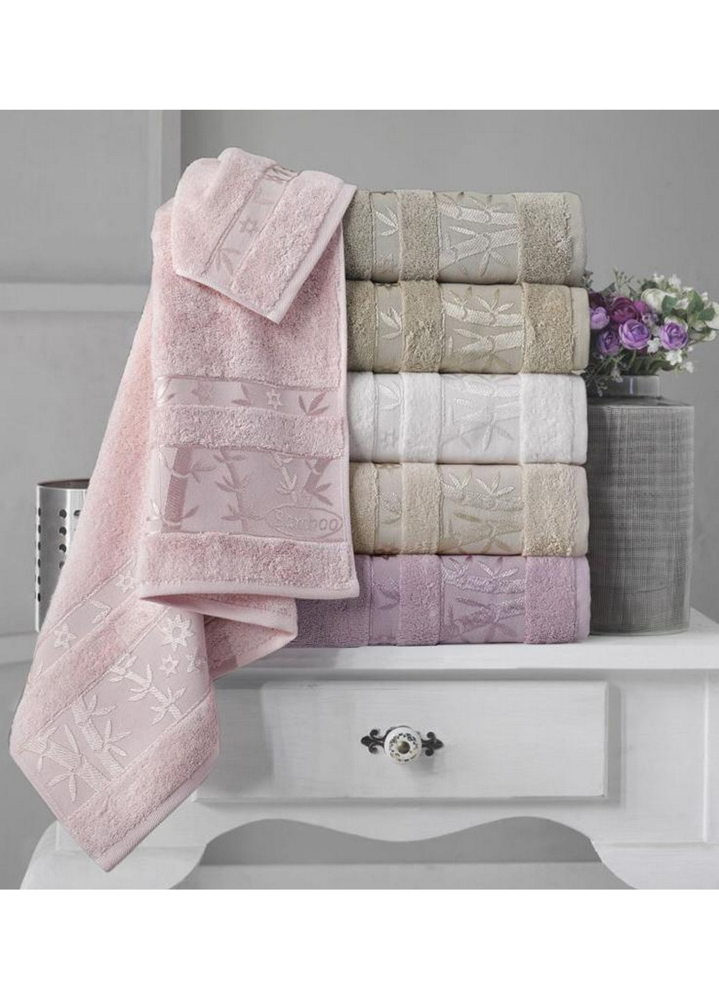 Набор 6 полотенец (банные) Pupilla комбинированный