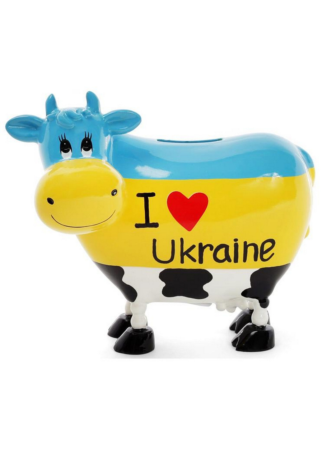 Скарбничка-корівка "I love Ukraine" керамічна Bona (276979776)