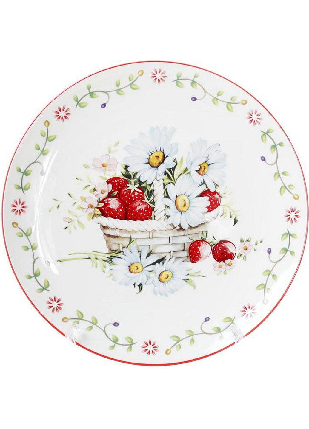 Тарелка фарфоровая "Земляничная фантазия" обеденная Bona (276984757)