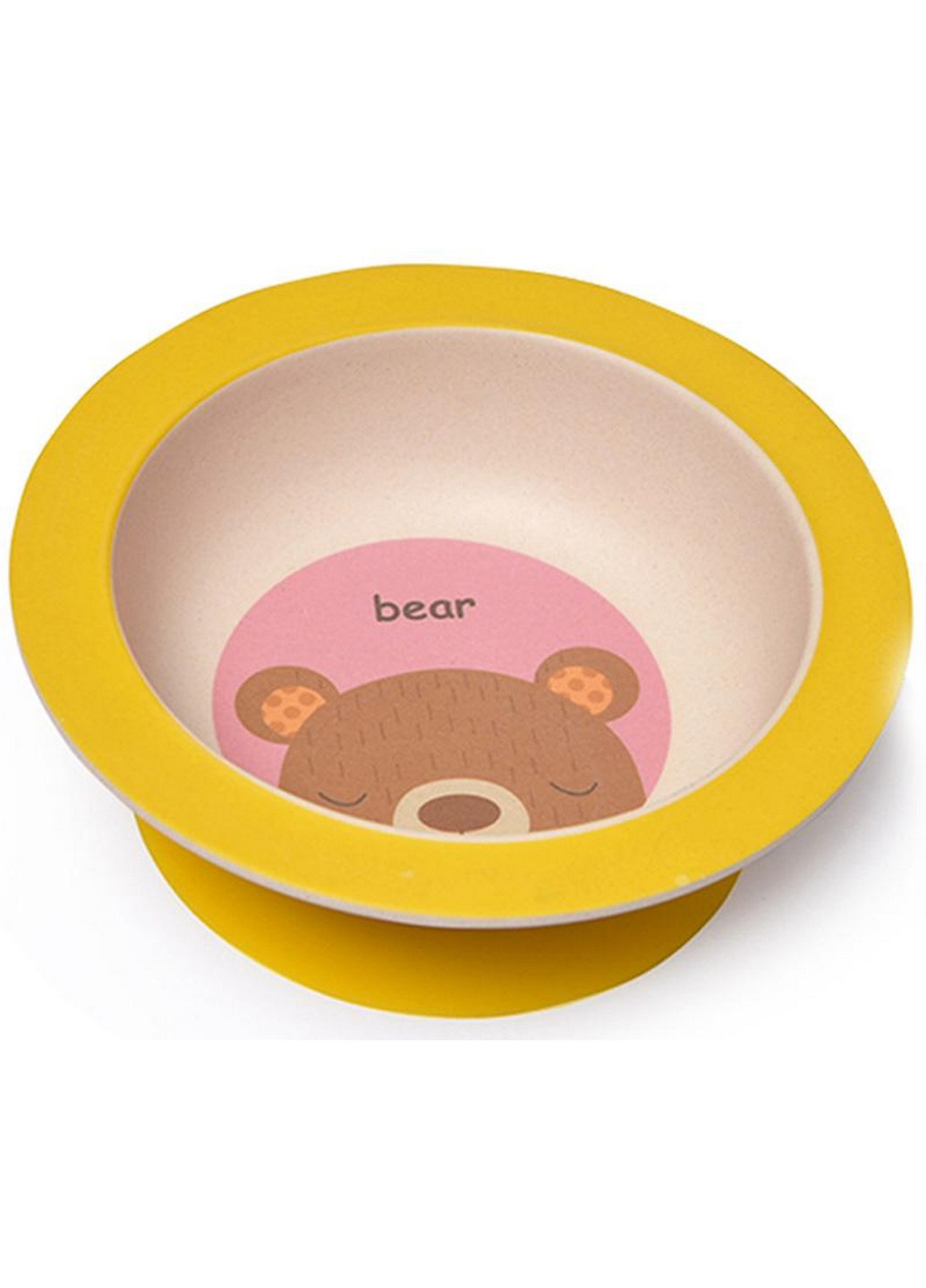 Тарелка детская суповая "Медвежонок" с присоской из бамбукового волокна Fissman (276977925)