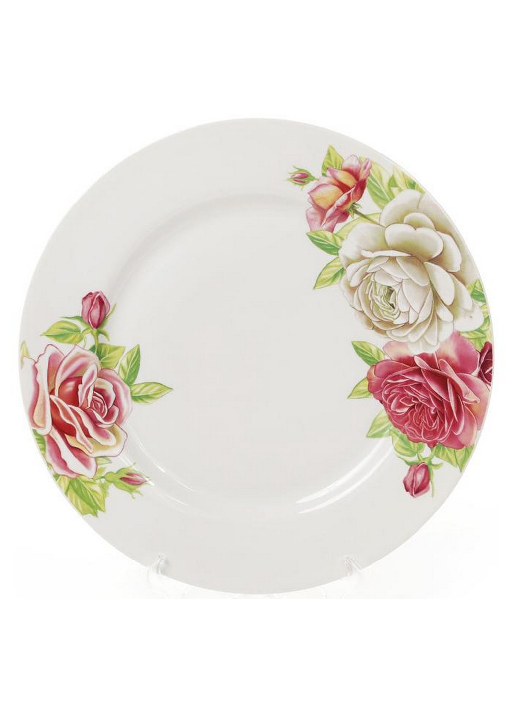 Набор 6 фарфоровых обеденных тарелок "Чайная роза" Bona (276982808)