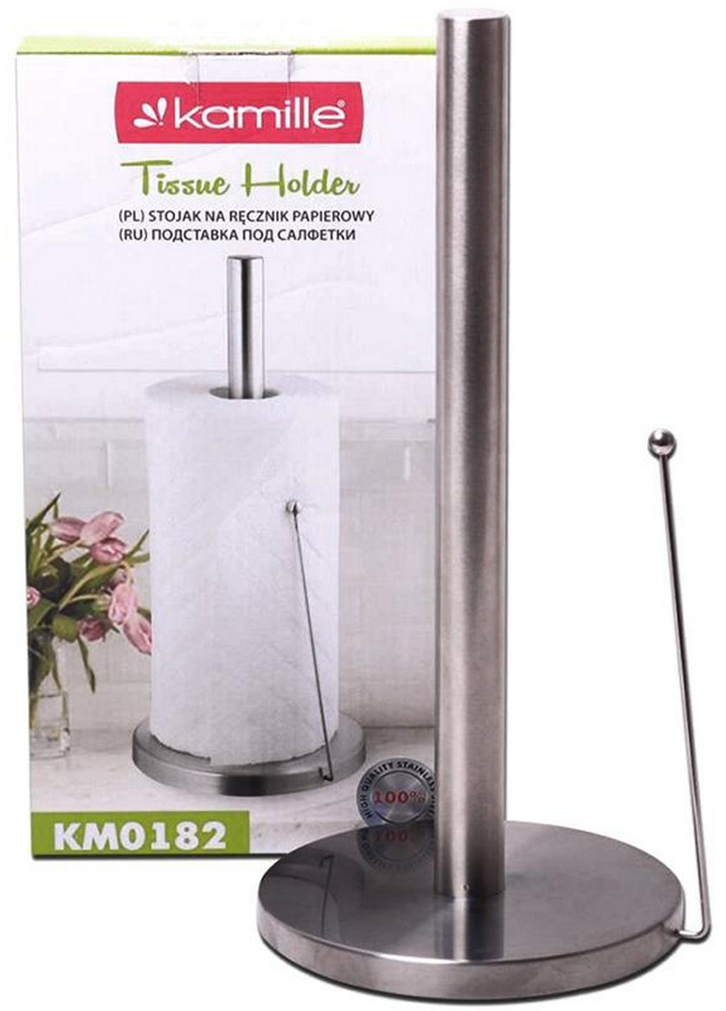 Тримач для паперових рушників із нержавіючої сталі Kamille (276981868)