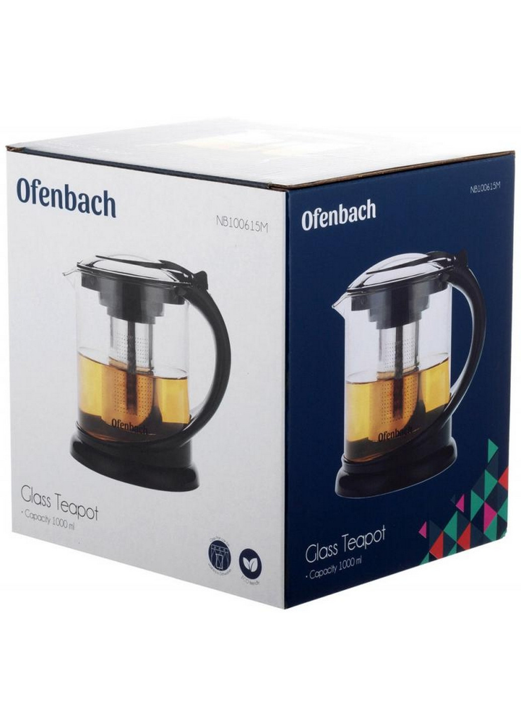 Чайник скляний заварювальний зі знімним ситечком Ofenbach (276981146)