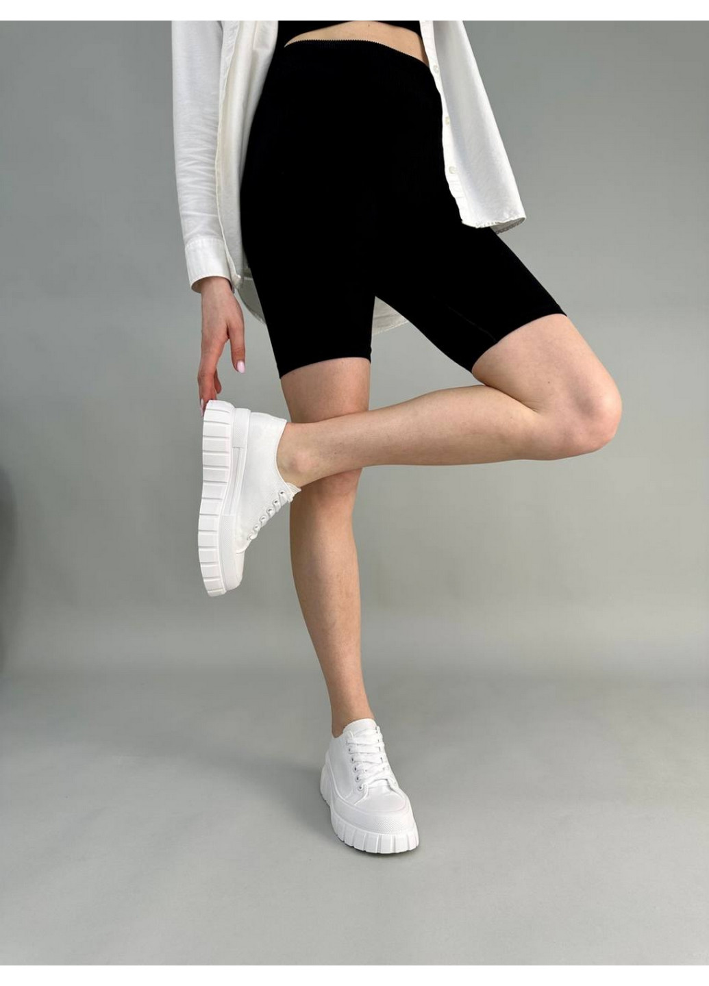 Белые кеды женские из джинса VZUTIK