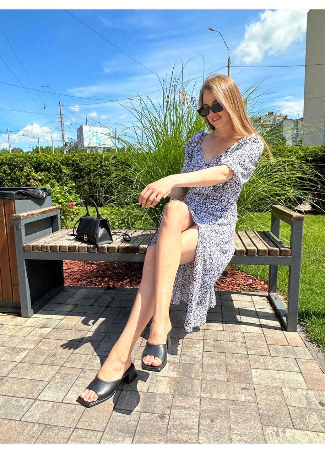 Черные кожаные женские сабо VZUTIK