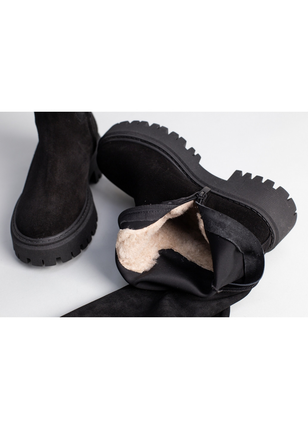Замшеві жіночі чоботи-панчохи VZUTIK (276984316)