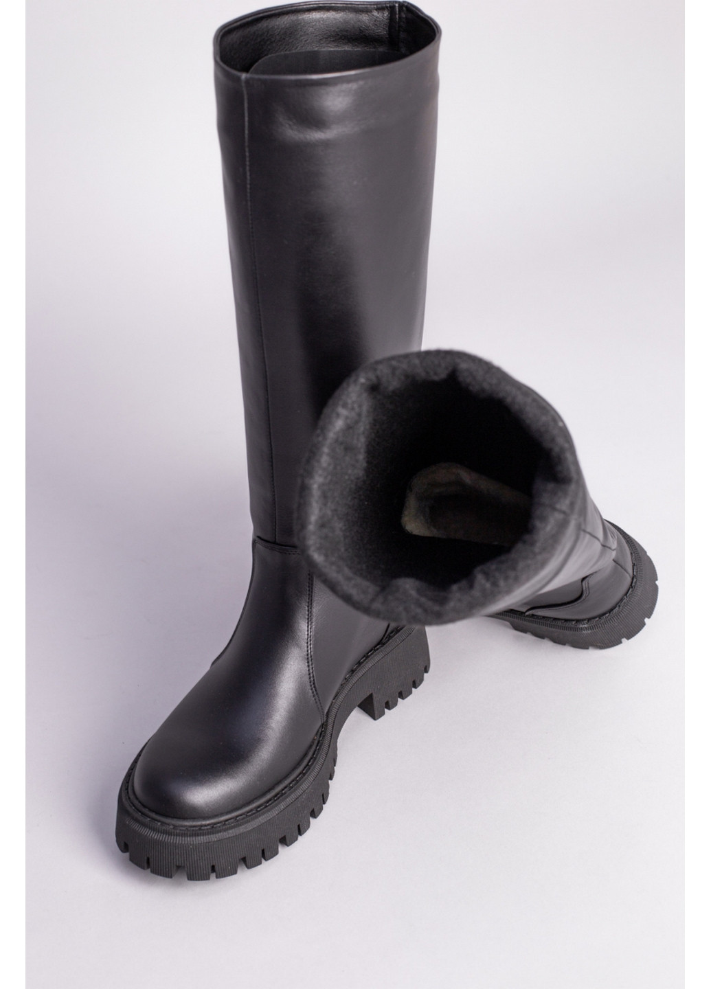 Шкіряні жіночі чоботи-труби VZUTIK (276978351)