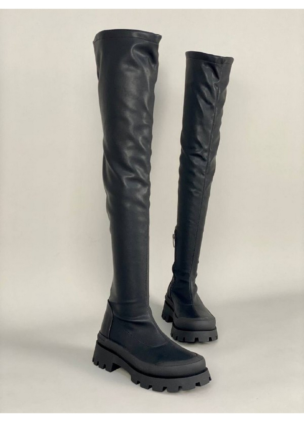 Осенние сапоги-чулки женские стрейч кожа VZUTIK