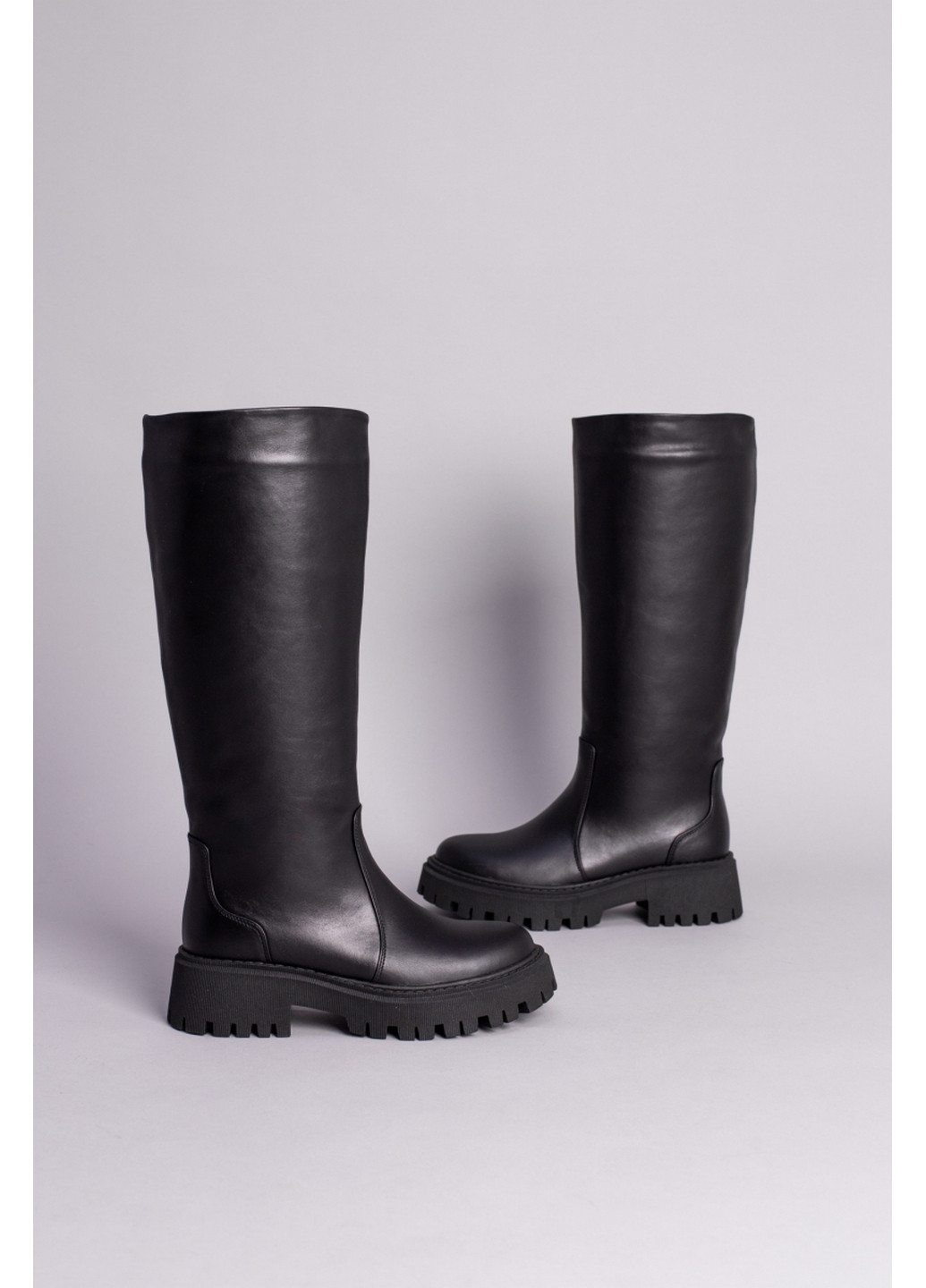 Шкіряні жіночі чоботи-труби VZUTIK (276984179)