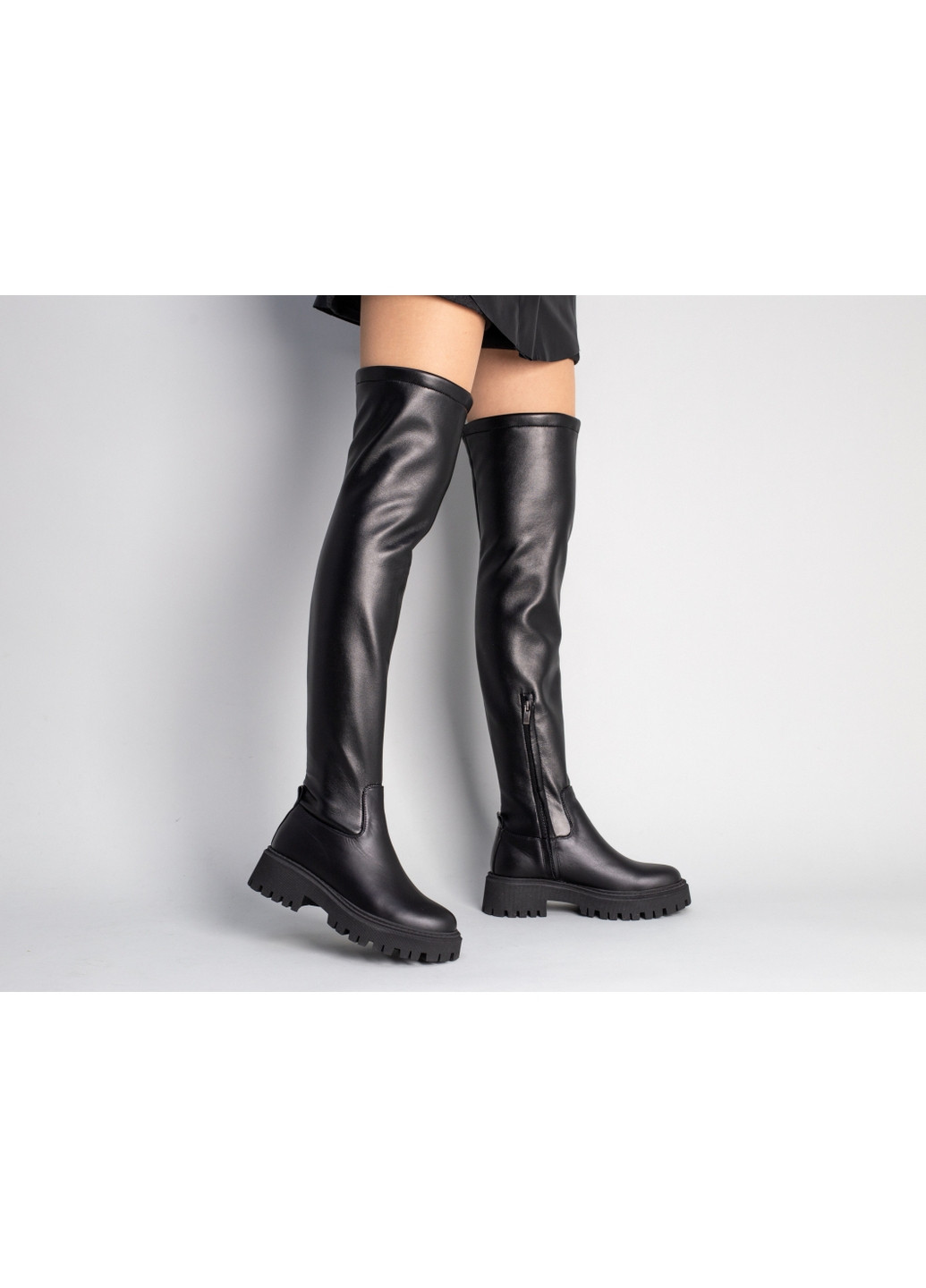 Шкіряні жіночі чоботи-панчохи VZUTIK (276979121)