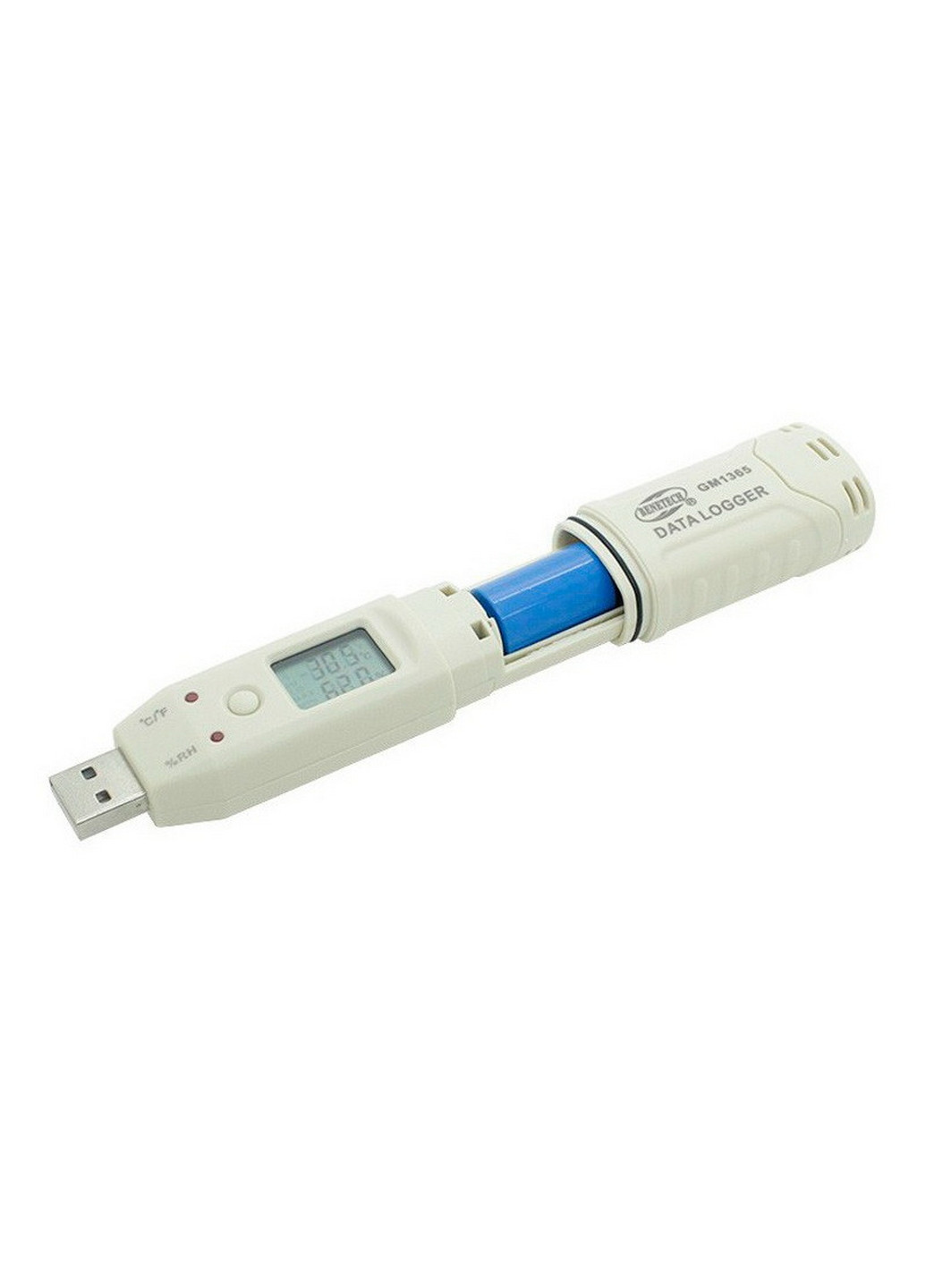 Регистратор влажности и температуры (даталоггер) USB, 0-100%, -30-80°C BENETECH (276983071)