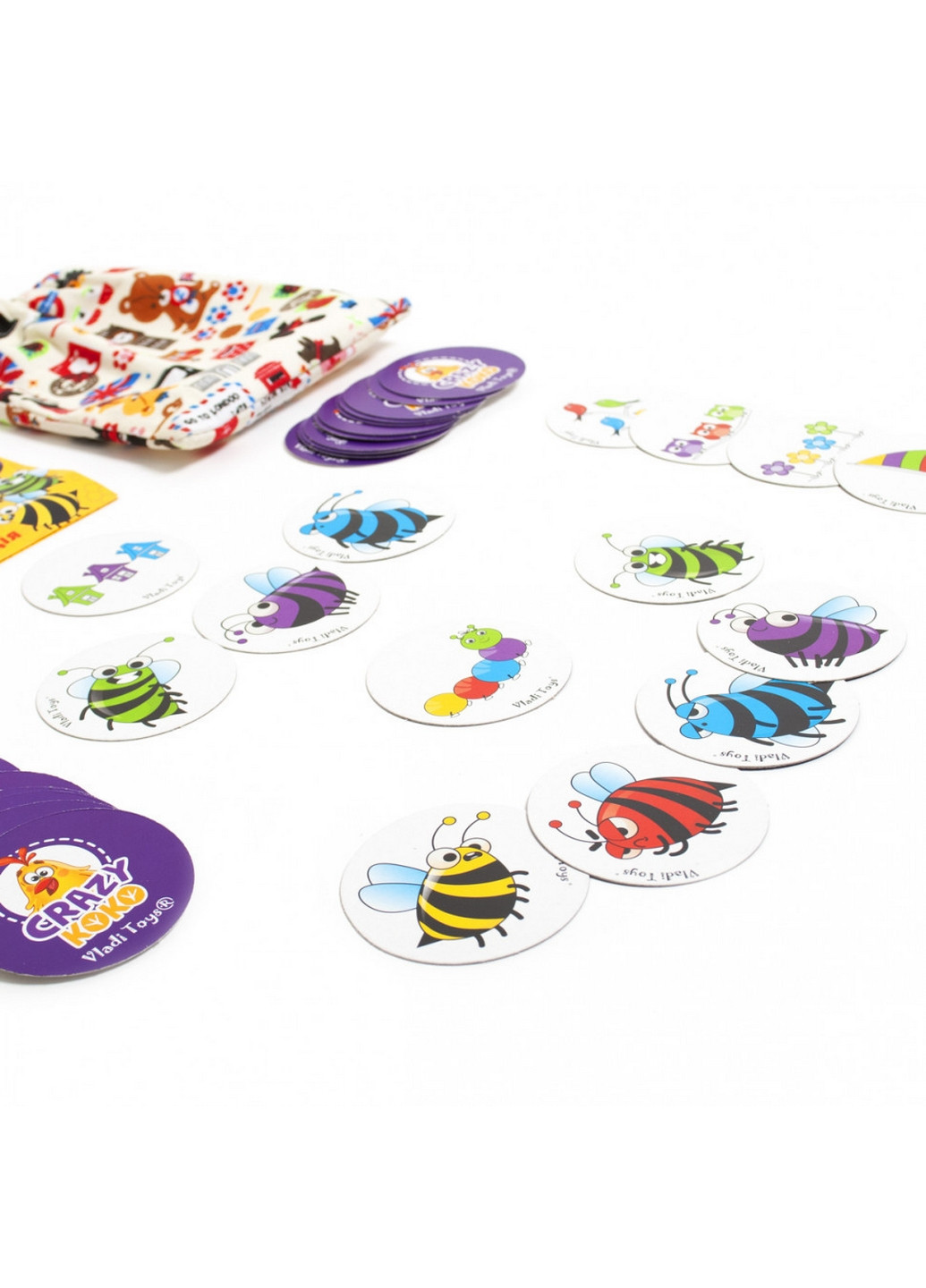 Дитяча настільна гра в мішечку "Школа бджоли" карткова Vladi toys (276984689)