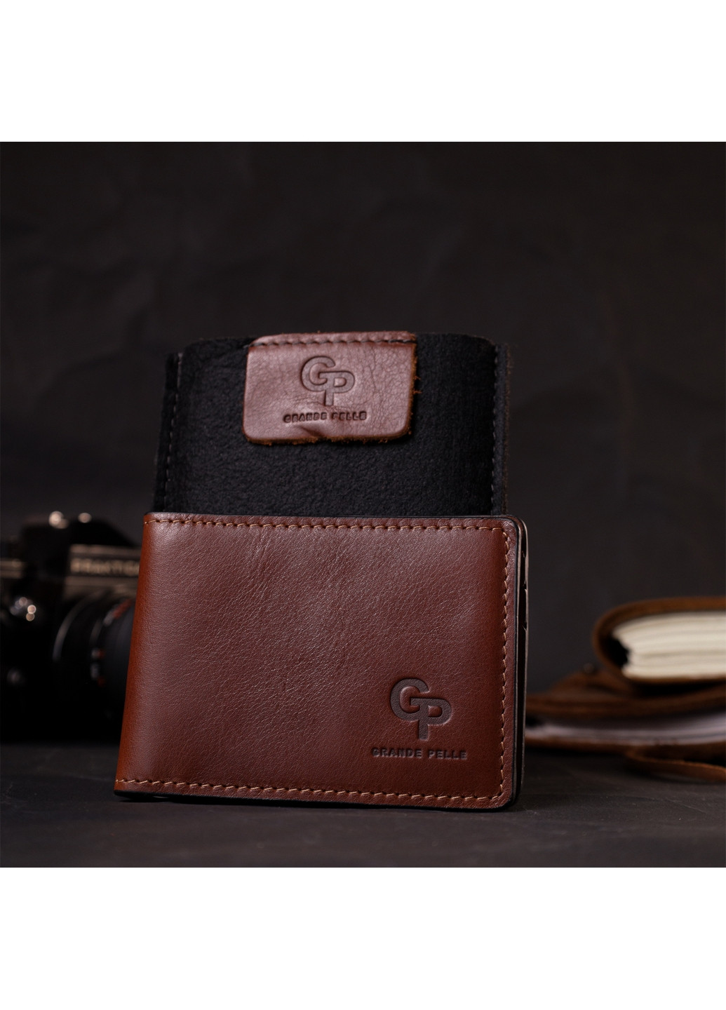 Кожаный мужской кошелек Grande Pelle (276979823)