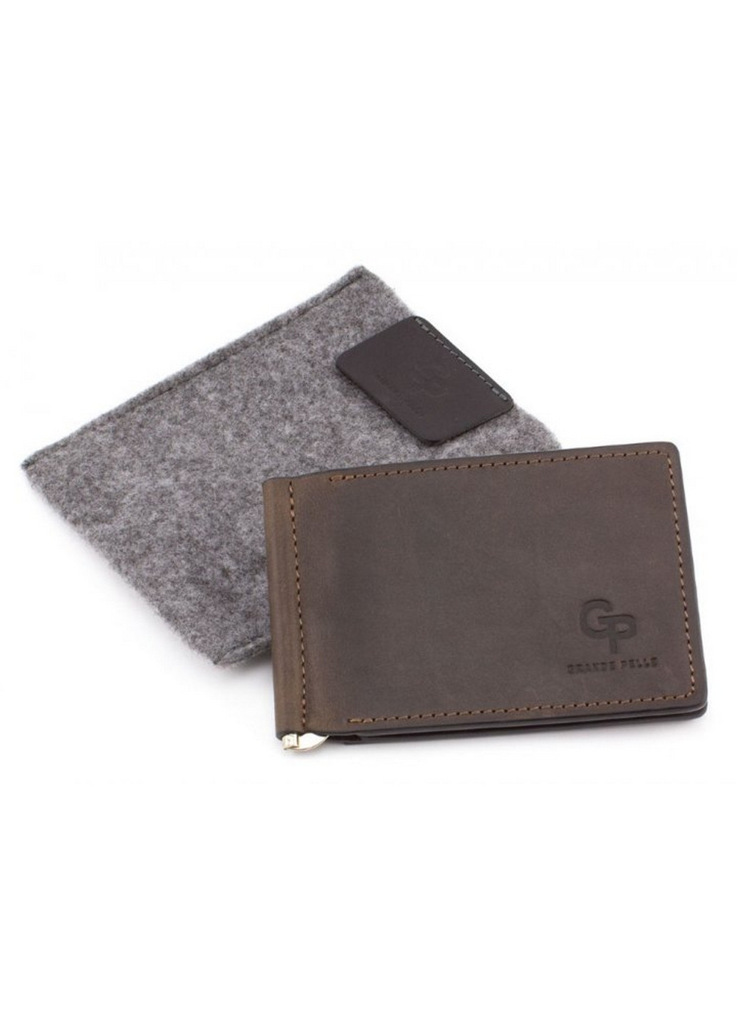 Кожаный мужской зажим для денег Grande Pelle (276978842)