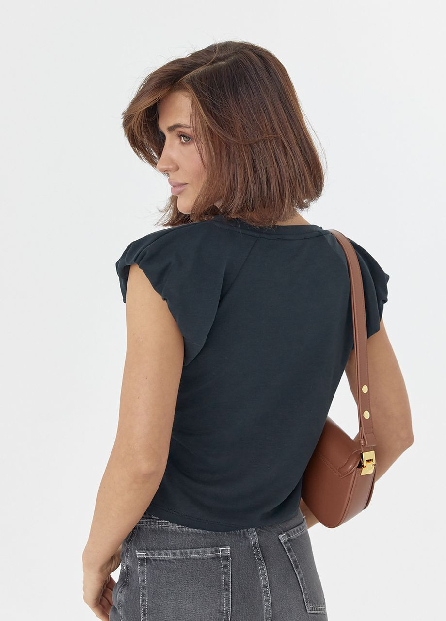 Жіноча футболка з пишними рукавами Lurex - (277151201)