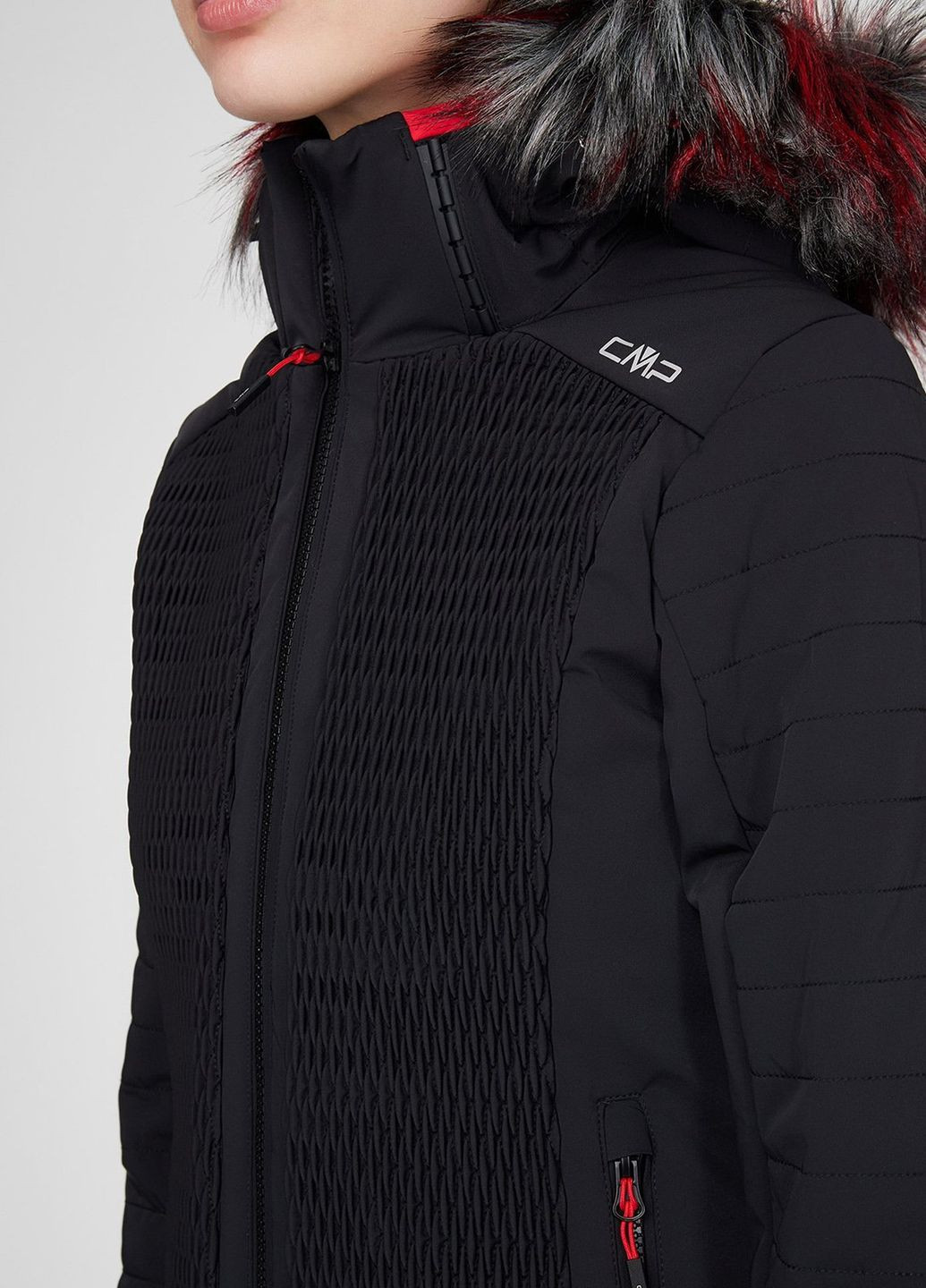 Черная лыжная куртка Woman Jacket Zip Hood 30W0666 CMP (276976579)