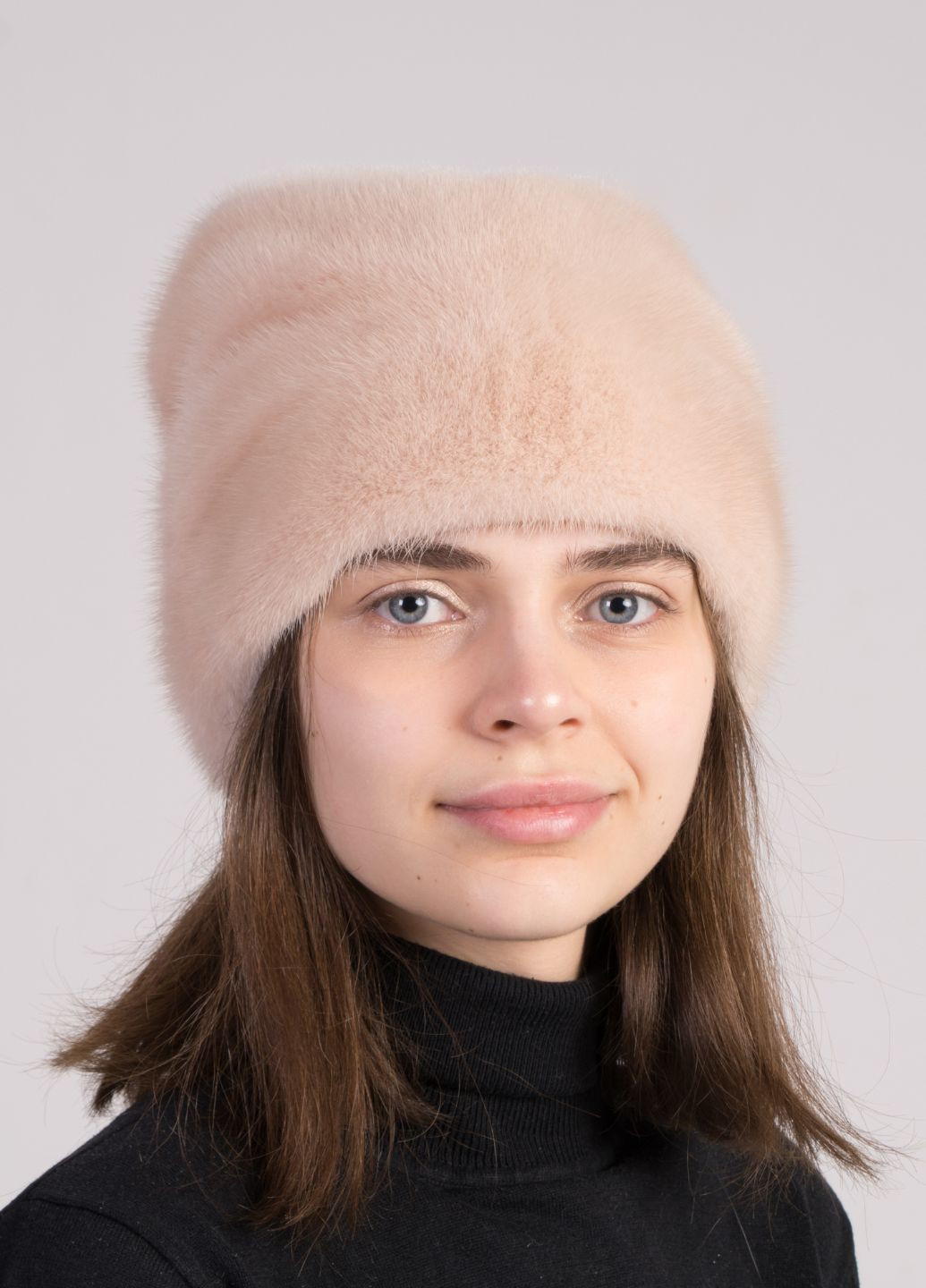 Жіноча норкова висока шапка кубанка Меховой Стиль рукавичка (277160873)