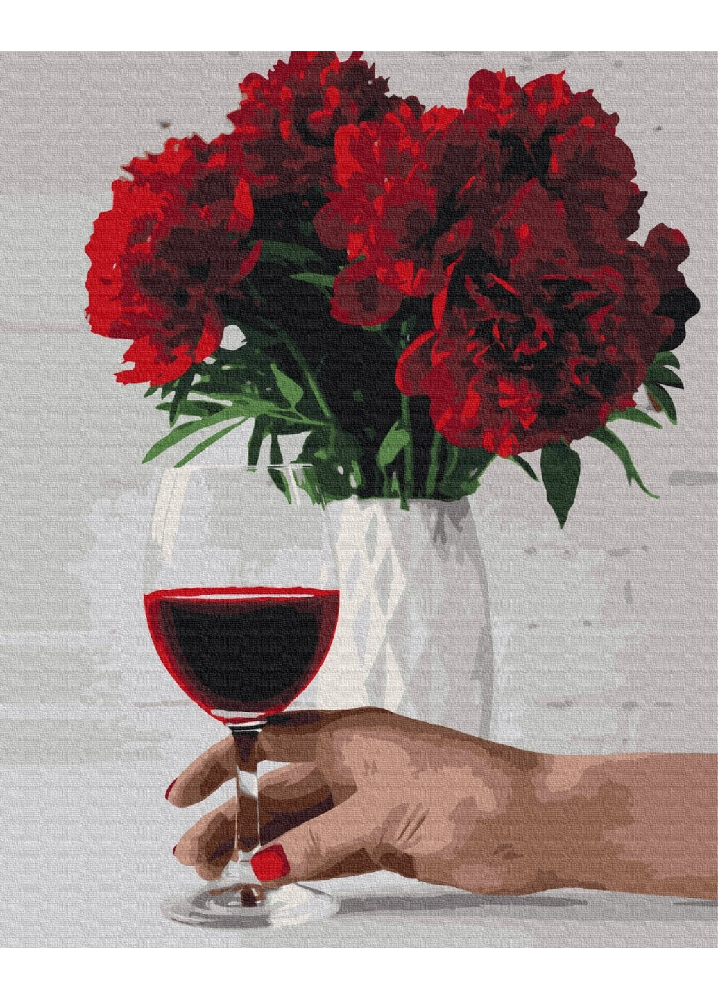 Картина за номерами "Півоноподібне вино" 40x50 см Brushme (277153113)