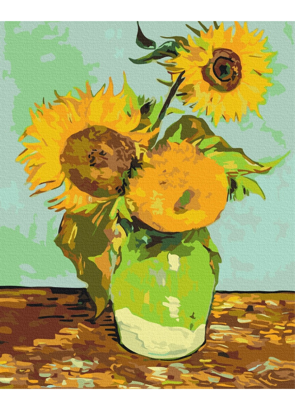 Картина за номерами "Три соняшники у вазі Вінсент Ван Гог" 40x50 см Brushme (277152760)