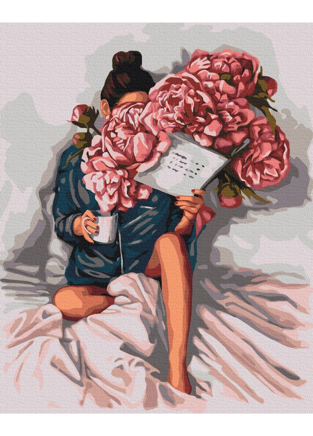 Картина за номерами "Історія півонії" 40x50 см Brushme (277153487)