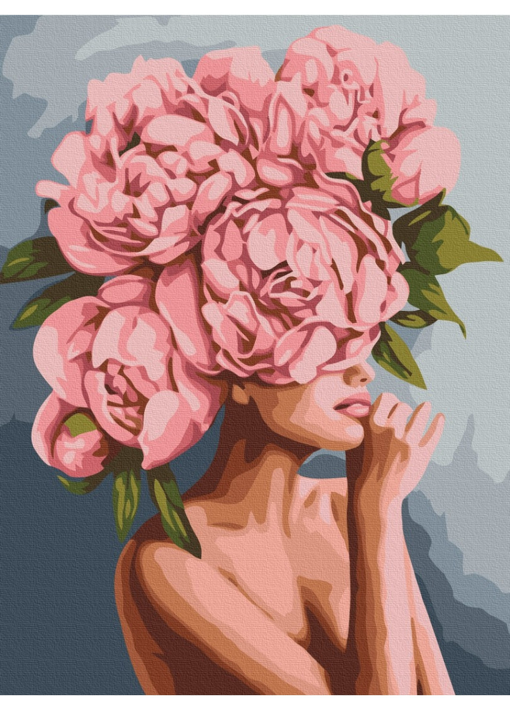 Картина за номерами "Дотик півонії" 30х40 см Brushme (277152723)