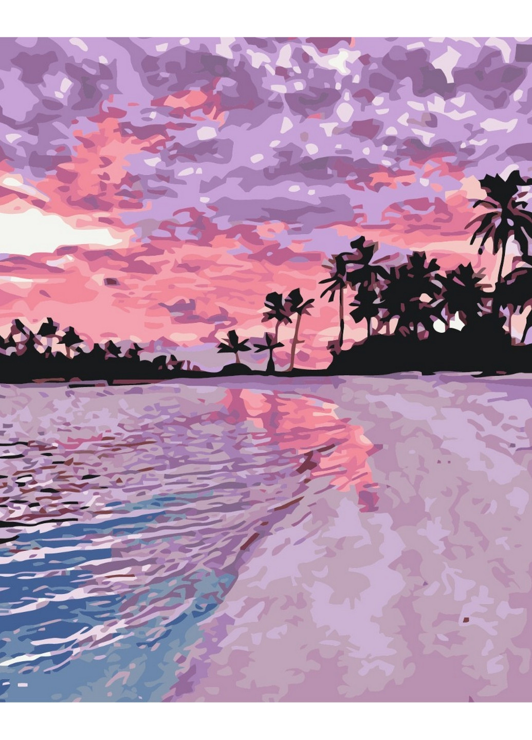 Картина по номерам Розовый закат 40x50 см Brushme (277153498)