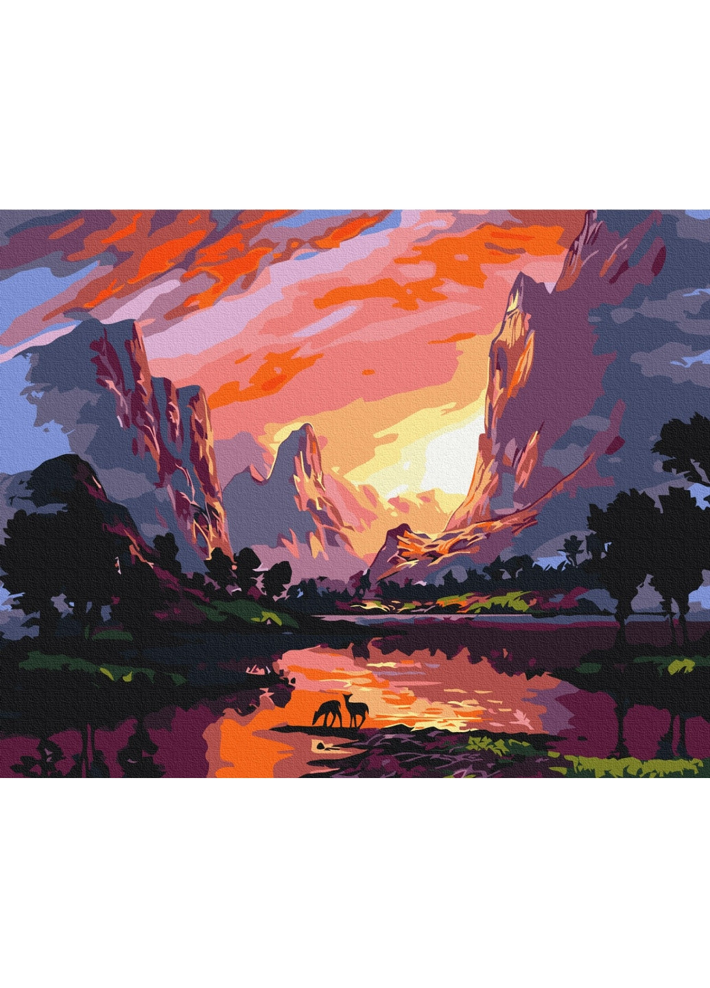 Картина по номерам Яркий закат в горах 40x50 см Brushme (277152761)