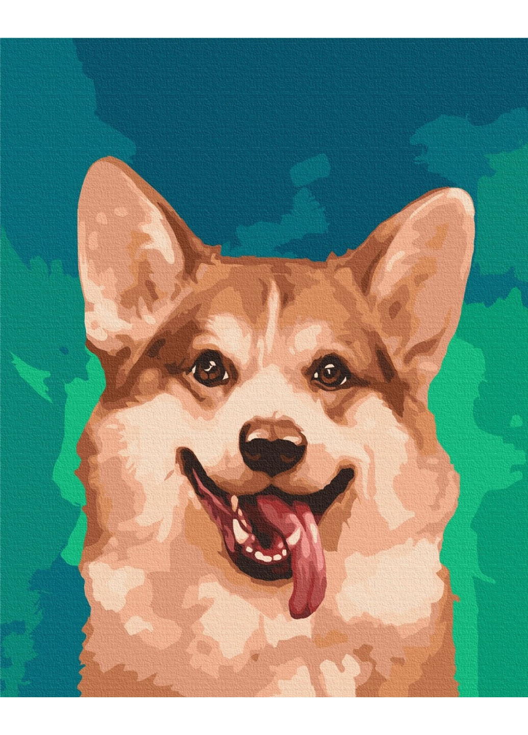 Картина за номерами "Корги у фарбах" 40x50 см Brushme (277151910)