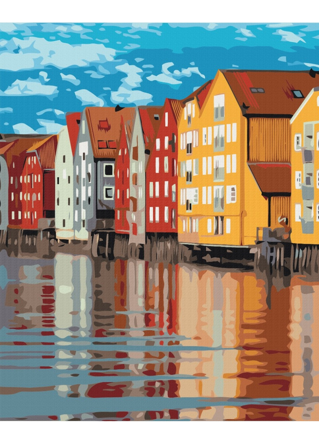 Картина по номерам Цветные дома 40x50 см Brushme (277152033)