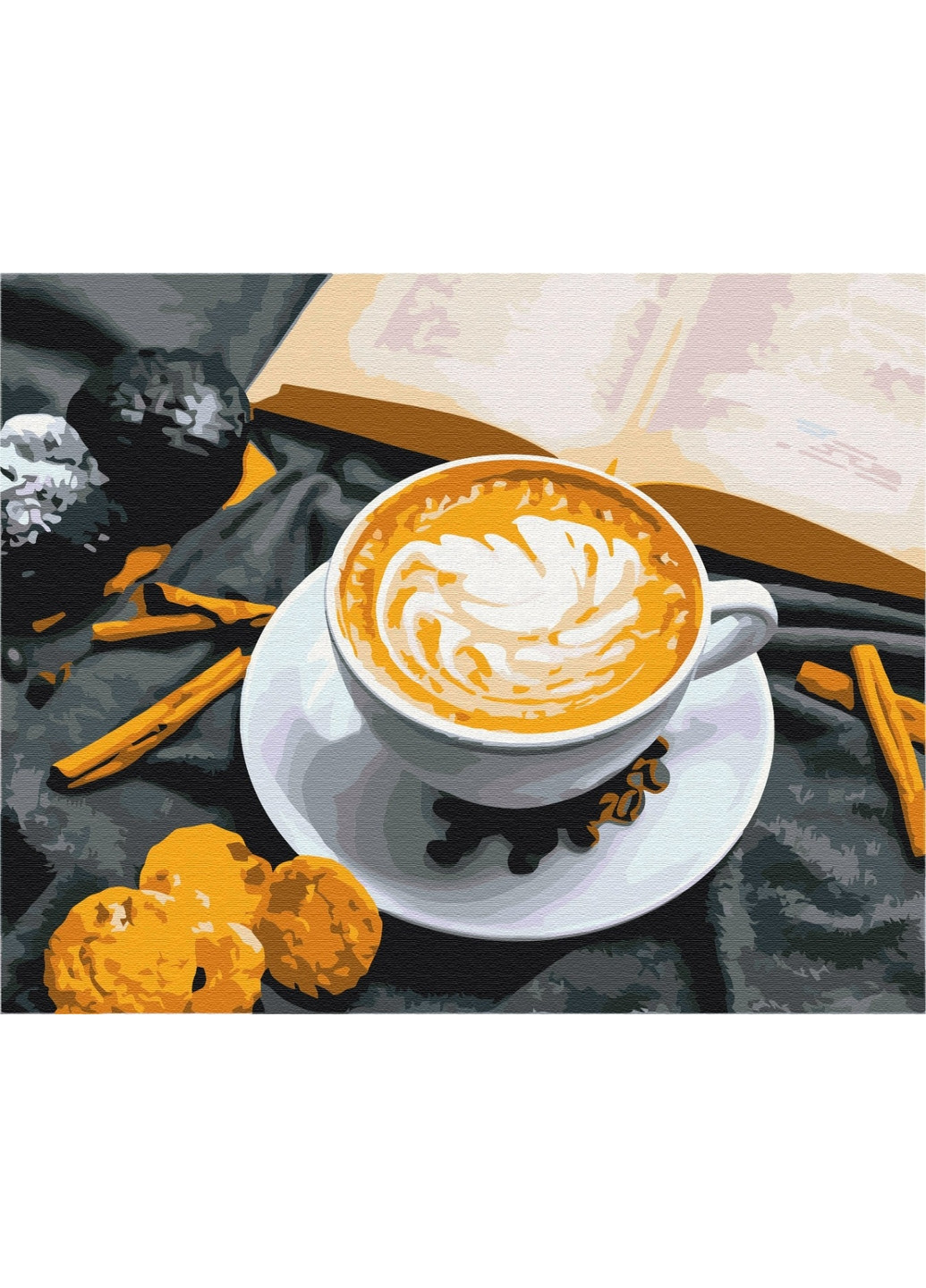 Картина за номерами "Кава з ароматом кориці" 40x50 см Brushme (277153798)