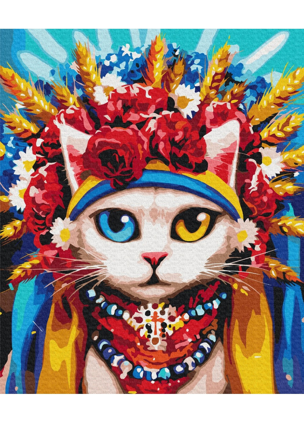 Картина за номерами "Кітка україночка ©Маріанна Пащук" 50х60 см Brushme (277154320)