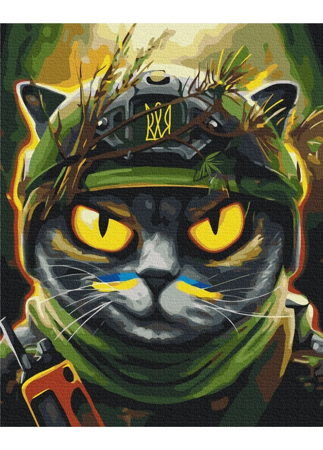 Картина за номерами "Котик розвідник © Маріанна Пащук" 40x50 см Brushme (277153556)