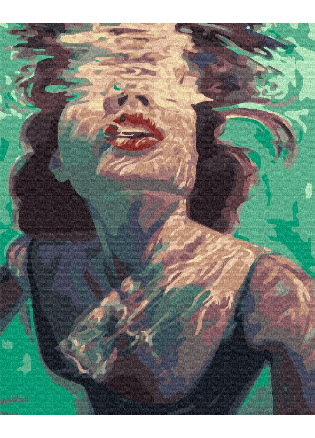 Картина по номерам Девушка под водой 40x50 см Brushme (277154118)