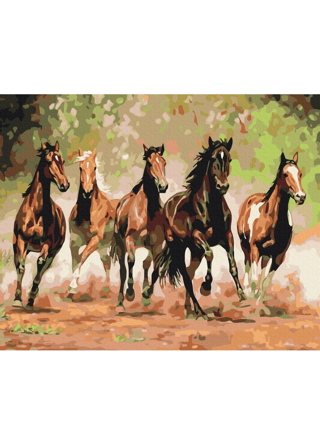 Картина по номерам Табун лошадей 40x50 см Brushme (277153648)