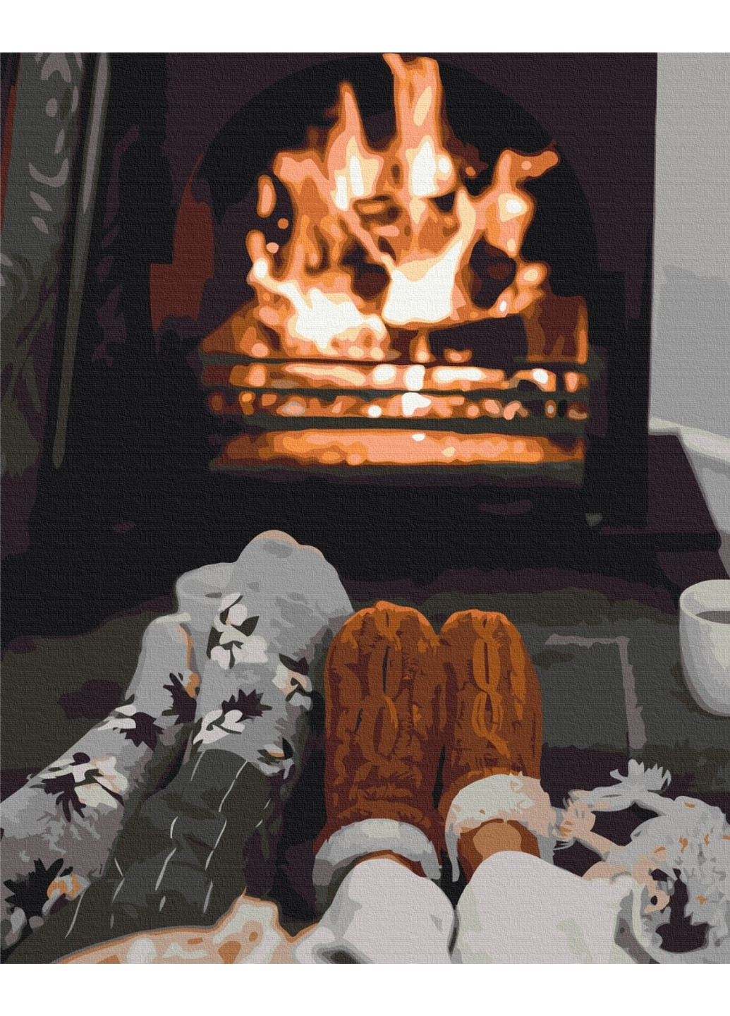 Картина по номерам Уют у камина 40x50 см Brushme (277152656)