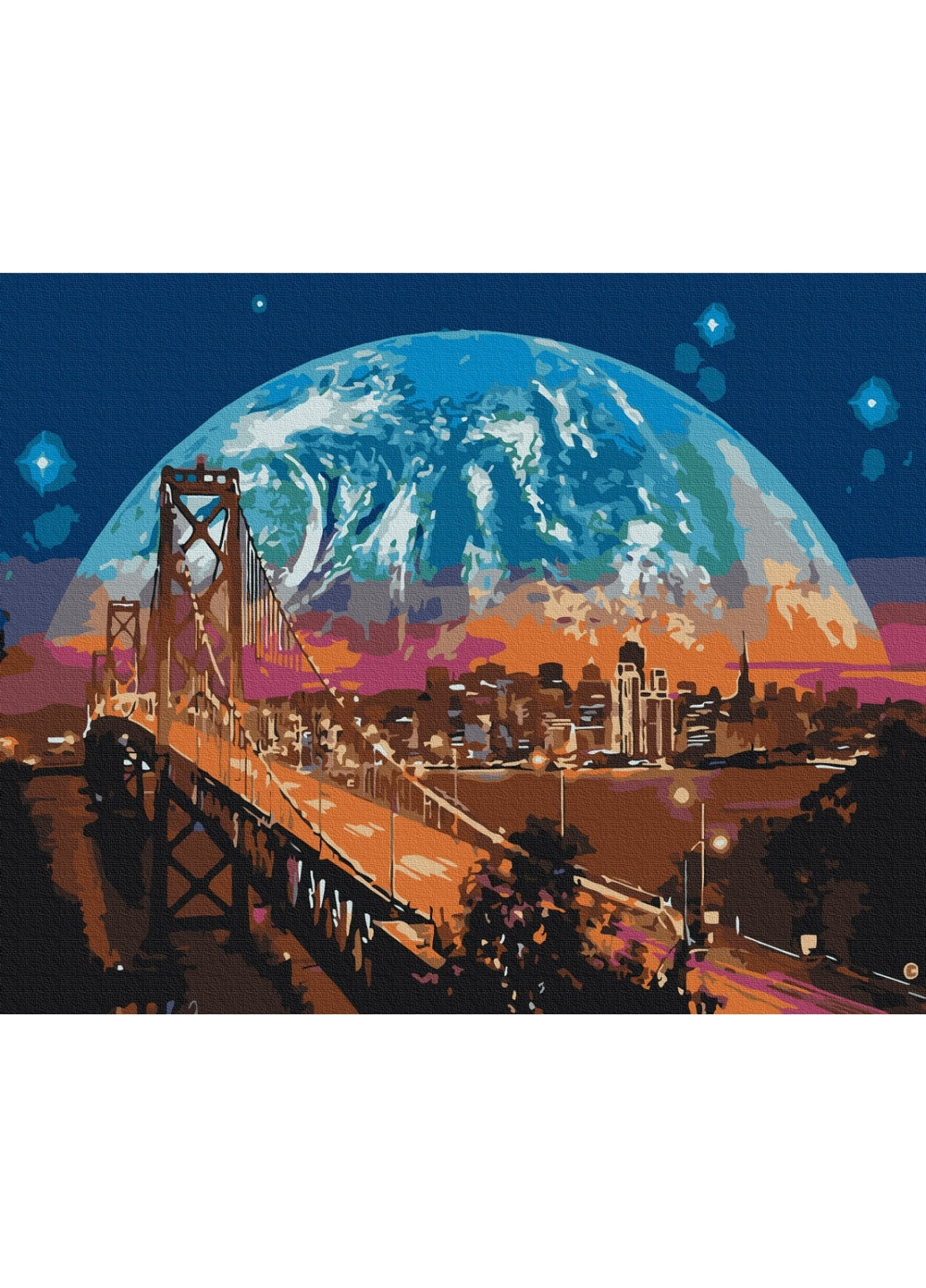 Картина за номерами "Луна над Сан-Франциско" 40x50 см Brushme (277152841)