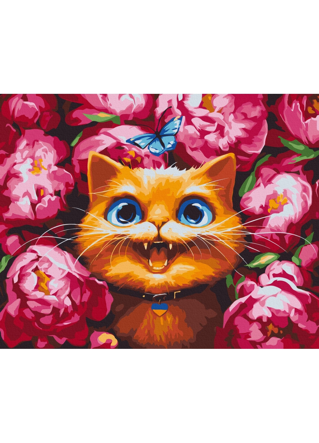 Картина за номерами "Мур у піонах ©Маріанна Пащук" 40x50 см Brushme (277153629)