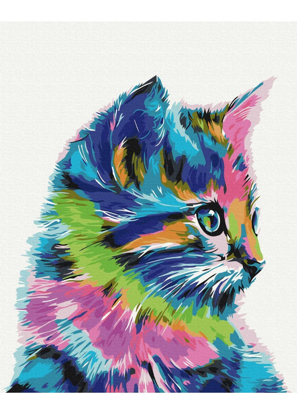 Картина за номерами "Котик у фарбі" 40x50 см Brushme (277152877)