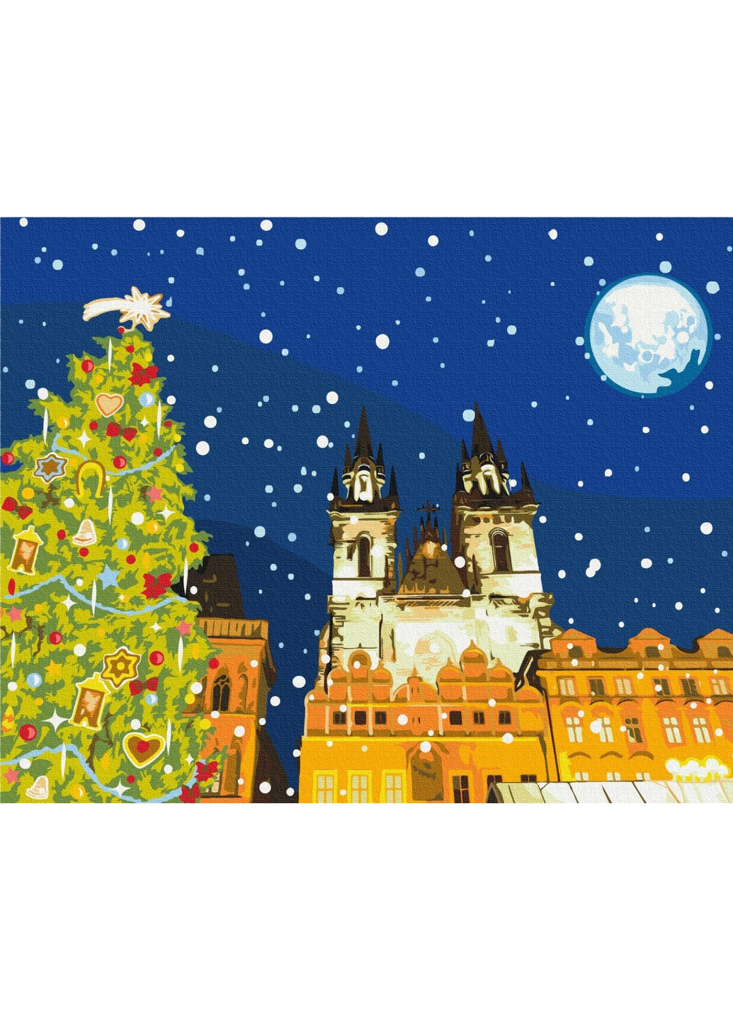 Картина по номерам Новогодняя Прага 40x50 см Brushme (277152540)