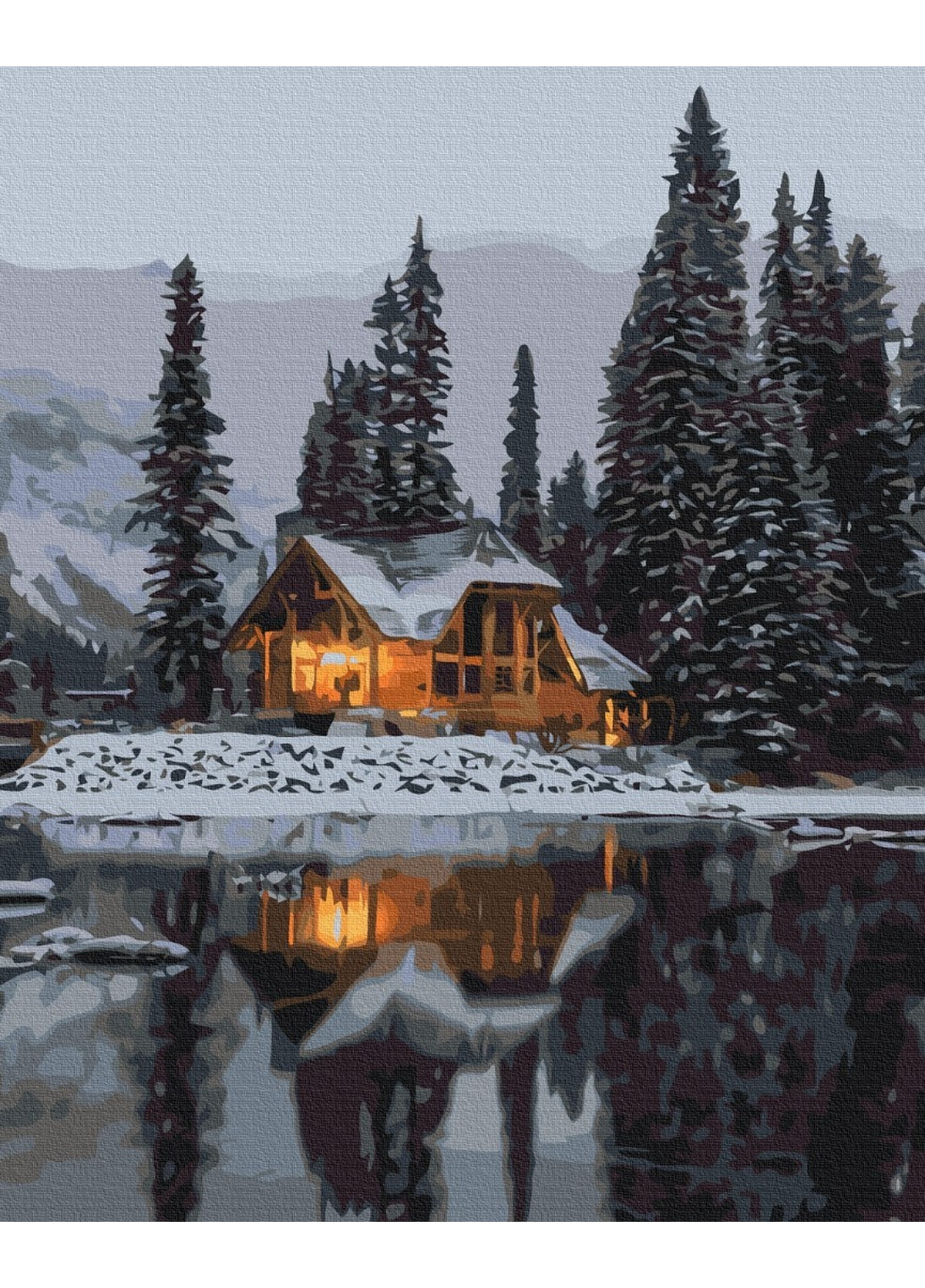 Картина за номерами "Засніжена ніч" 40x50 см Brushme (277152920)