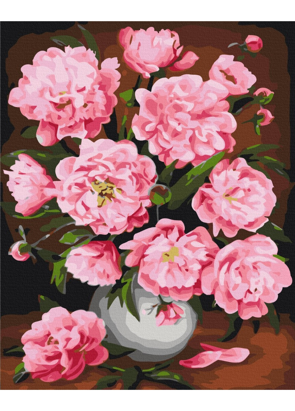 Картина по номерам Распустившиеся пионы 40x50 см Brushme (277154325)