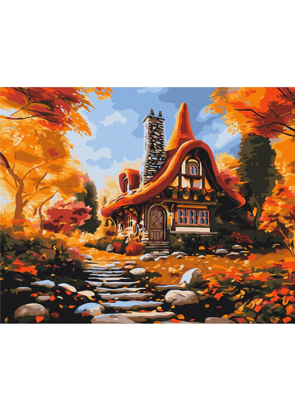 Картина за номерами "Будиночок осені" 40x50 см Brushme (277153100)