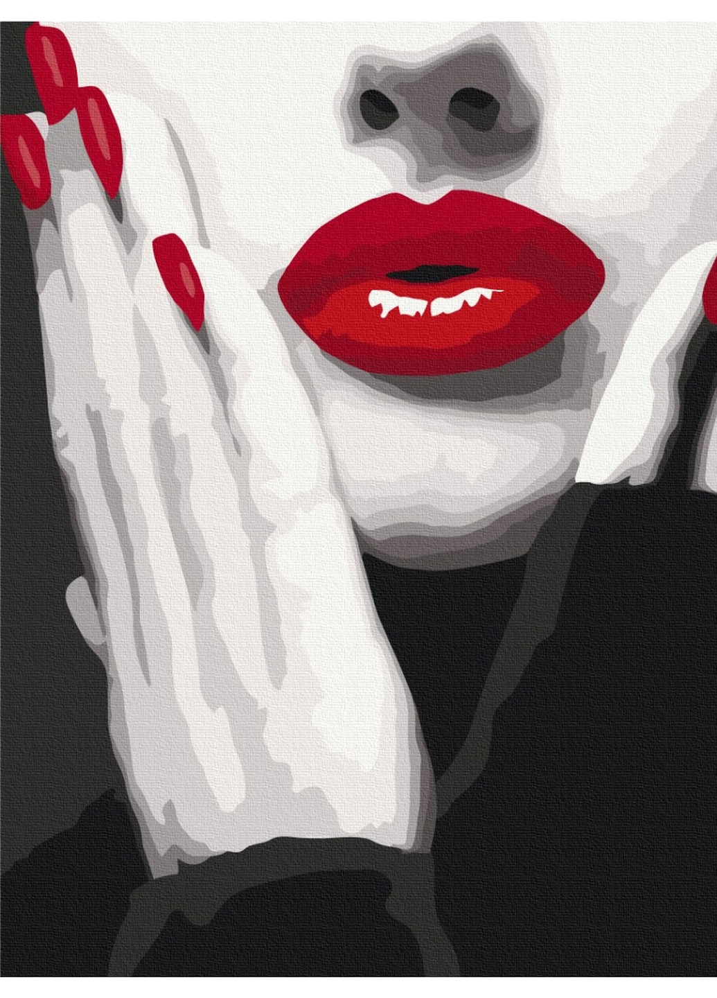 Картина по номерам Еффектный красный 30х40 см Brushme (277151953)