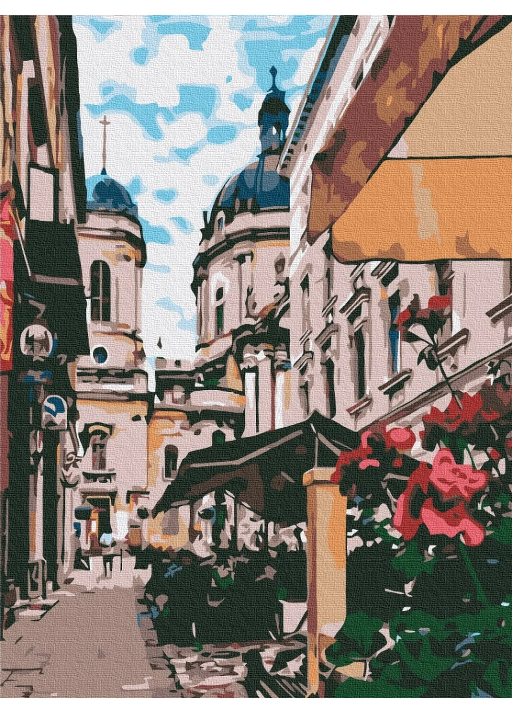 Картина за номерами "Львівська вуличка" 30х40 см Brushme (277151950)